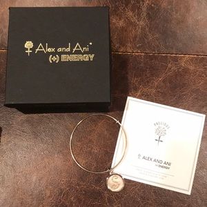 Alex and Ani precious metals “S” silver bangle